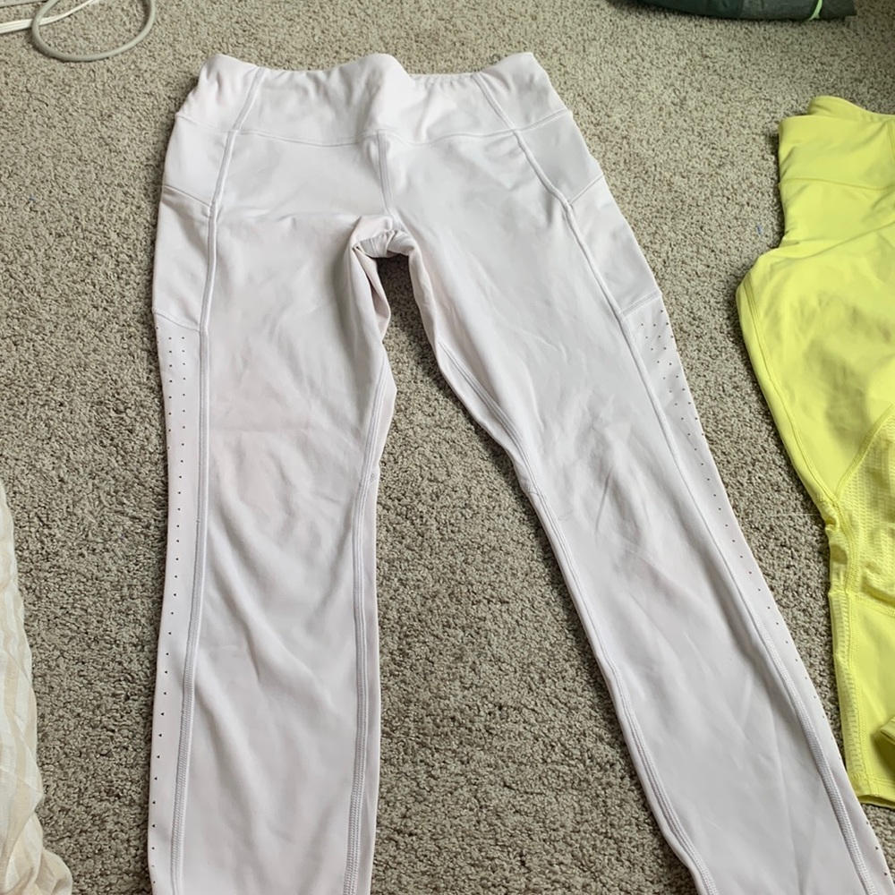 Womens Athleta Leggings with cut out print on side